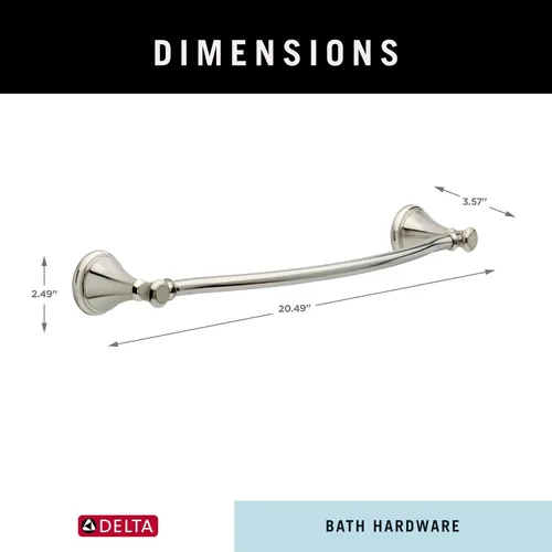 Miniatura 5 de Delta Faucet Cassidy Barra para toallas doble de 24 pulgadas, 79718-SS