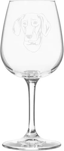 Miniatura 11 de Copa de vino de 12.75 onzas con diseño de perro grabado