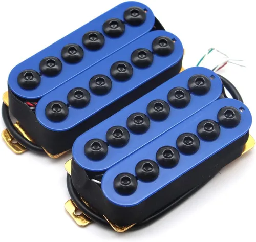 Miniatura 11 de Pastillas de guitarra humbucker de alto rendimiento estilo Invader con imán cerámico para partes de guitarra eléctrica, cuello y puente (blanco)