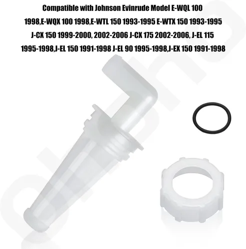 Miniatura 6 de 433190 0433190 - Filtro de combustible con juntas tóricas y tuerca de filtro de combustible 335112 compatible con Johnson Evinrude BRP V4/V6/60 Deg