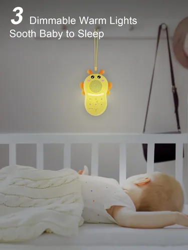 Miniatura 4 de Máquina de sonido portátil para bebé, máquina de sonido de ruido blanco para bebés y niños, máquina de canción de cuna recargable con luz, máquina