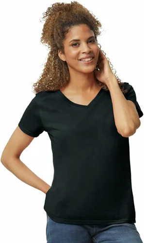 Miniatura 2 de Gildan - Camiseta para mujer con cuello en V de algodón pesado, paquete con 2
