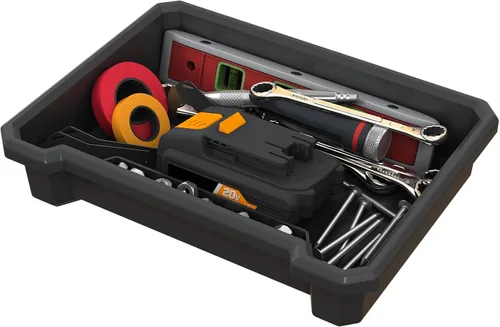 Miniatura 8 de Keter Stack n' Roll - Caja de herramientas modular para bricolaje, apilable, ligera, duradera, resistente al agua, color negro