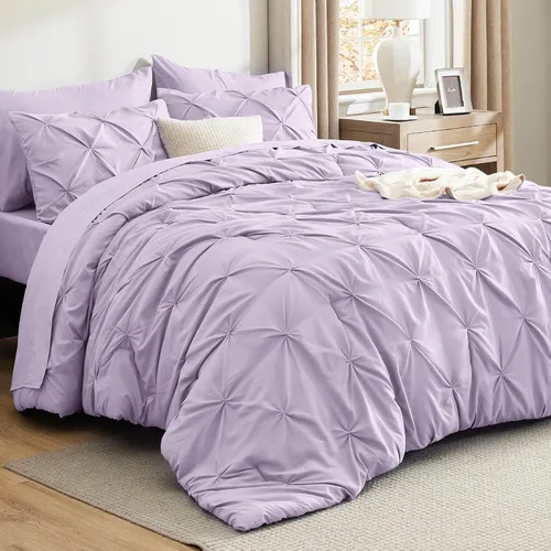 Miniatura 20 de Bedsure - Juego de edredón tamaño matrimonial verde azulado - Juego de ropa de cama tamaño matrimonial en una bolsa de 7 piezas, juego de cama 14
