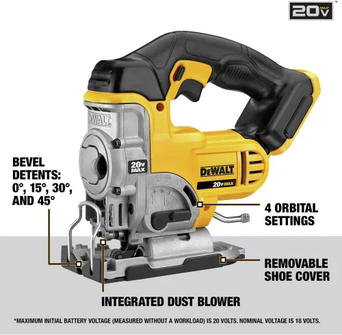 Miniatura 2 de DEWALT Sierra de calar de 20 V máximo, solo herramienta (DCS331B)
