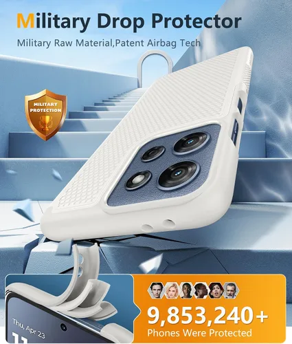 Miniatura 367 de FNTCASE Funda para iPhone 17 Pro: Fundas delgadas translúcidas de color azul claro compatibles con MagSafe, protección completa de la cámara
