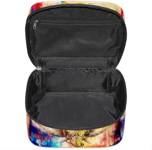 Miniatura 4 de Bolsa de maquillaje grande de elefante para mujer, bolsa de cosméticos de viaje, bolsa de maquillaje portátil para botellas, pinceles, lápiz labial