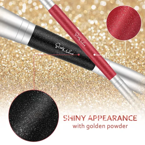 Miniatura 4 de START MAKERS - Brochas de maquillaje de doble punta para base, 2 en 1, cepillo corrector para cara, cejas, sombra de ojos, para líquidos, polvos