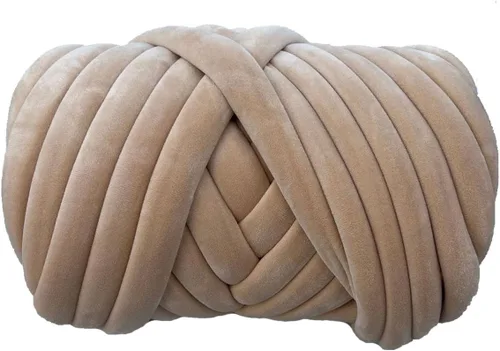Miniatura 9 de Hilo grueso de terciopelo para tejer con brazo gigante, súper suave, peso tubular jumbo, tejido a mano, tejido a mano para manta, cama de mascotas