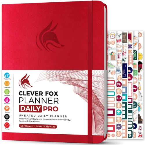 Miniatura 13 de Clever Fox Agenda Daily PRO – Agenda diaria de 8.5 x 11 pulgadas tamaño A4 y diario de gratitud para aumentar la productividad, gestión del tiempo