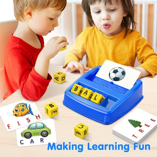 Miniatura 3 de HahaGift Juguetes educativos para niños de 3 a 5 años, juegos de aprendizaje de letras coincidentes, actividades ideales para regalo de Navidad