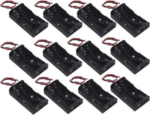 Miniatura 8 de Estuche con AA batería Negro con conductor de cable