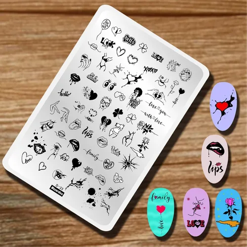 Miniatura 13 de WOW OMG COOL - Plato de estampado de uñas con letras y palabras con imagen de personas, plantillas de arte de uñas de acero inoxidable para diseño