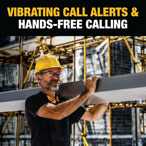 Miniatura 6 de DEWALT Paquete de audio para el sitio de trabajo: altavoz de clip portátil y auriculares con banda para el cuello 2 en 1