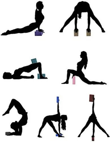 Miniatura 9 de Mune - Juego de 2 bloques de yoga negros de alta densidad de espuma EVA antideslizante con correa de resistencia de yoga para estirar, profundizar