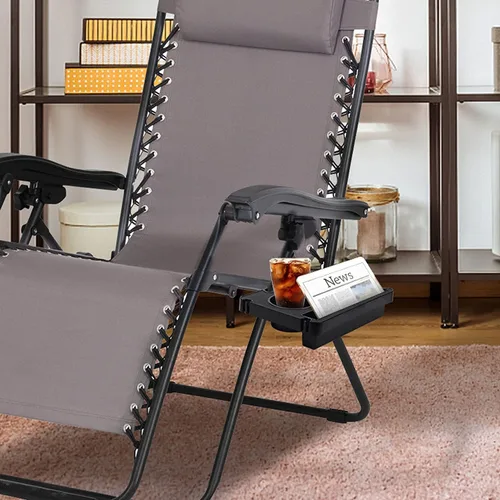 Miniatura 4 de Bandeja para silla de gravedad cero, portavasos para silla de salón de gravedad cero, diseño para colgar, soporte para tazas reclinables, bandeja