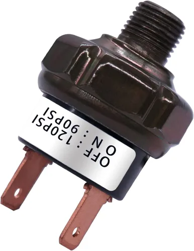 Miniatura 13 de mankk Interruptor de presión de aire 70-100 PSI Rosca 1/4 "NPT 24V 12V DC Compresor de aire Interruptor de presión para tren de bocina de aire
