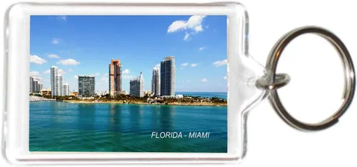 Miniatura 4 de Florida USA United States - Llaveros acrílicos - 5 Estilo: Miami South Beach #Fl107