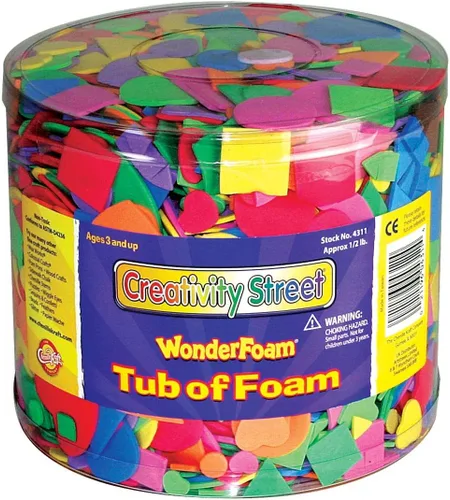 Wonderfoam Los colores pueden variar la forma de espuma decorativa, los colores y el tamaño varían, tubo de 0.5 libras, paquete de 3000