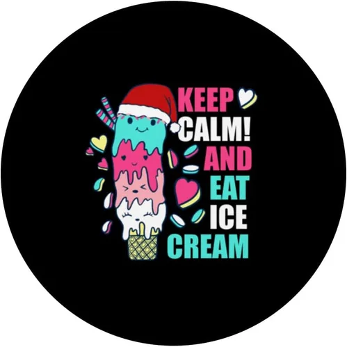 Miniatura 3 de Keep Calm And Eat Ice Cream Christmas Pajama Dessert X-Mas PopSockets Swappable PopGrip