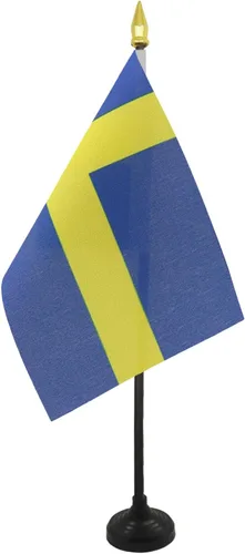 Miniatura 47 de AZ FLAG Bandera de mesa de Albania de 4 x 6 pulgadas - Bandera de escritorio albanesa 5.9 x 3.9 in - Tapa de lanza dorada