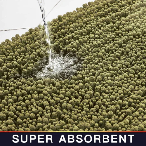 Miniatura 280 de Walensee Alfombra de baño antideslizante (24x17 pulgadas, rosa polvoriento) absorbente de agua, súper suave, lanuda de felpilla, lavable a máquina