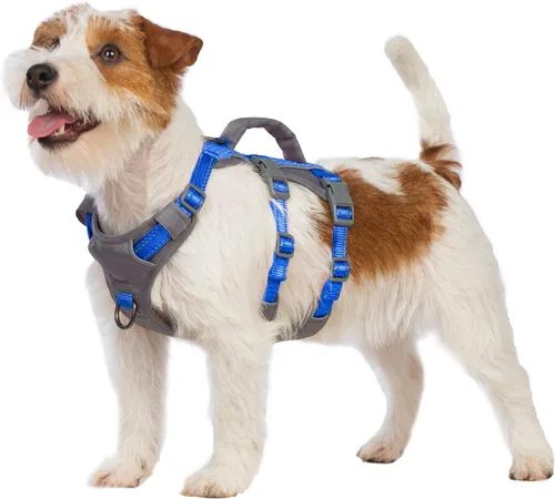 Miniatura 28 de Huntboo Arnés reflectante para perro con asa, a prueba de escape, antideslizante, transpirable, ligero, arnés de elevación ajustable para perros