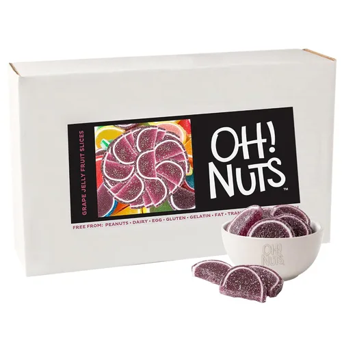 Miniatura 8 de Oh! Nuts Jelly Fruit Slices - Caramelos grandes surtidos de azúcar, bolsa a granel de 5 libras Confitería tradicional de gomitas masticables