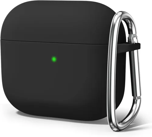 Miniatura 18 de Oakxco Funda de silicona para Airpods 3, bonita funda rígida femenina para Airpods de 3ª generación con llavero, gel de goma colorido suave de TPU