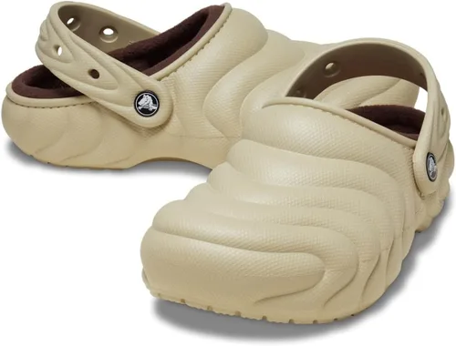 Miniatura 2 de Crocs Zuecos Unisex para Adultos Classic Lined Overpuff y Geometric Fuzzy