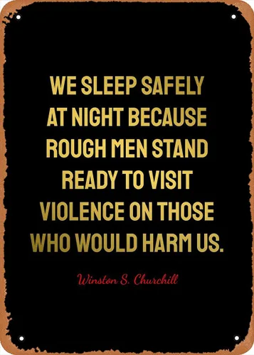 Winston Churchill Quotes Winston S Churchill Quotes Retro Vintage Letrero decorativo de metal de 8 x 12 pulgadas, 8 x 12 pulgadas