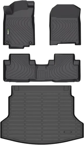 Miniatura 48 de HAFIDI® - Tapetes para auto con almacenamiento debajo del asiento, para todo clima, antideslizantes, de elastómero termoplástico, para la primera