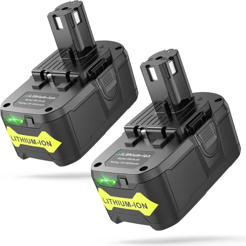Miniatura 10 de Futurebatt Paquete de 2 baterías de alta capacidad de 18 V y 6.0 Ah para sistema Ryobi ONE+ P102 P103 P105 P107 P108 P109 P122 18 voltios indicador