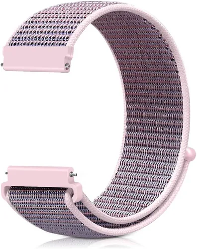 Correas deportivas de nailon de 0.709 in de liberación rápida compatibles con Garmin Venu 4 1.614 in/3S 1.614 in/Venu 2S/Vivoactive 4S/Vivomove Rosa