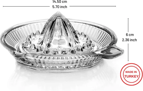 Miniatura 7 de DESTALYA Exprimidor de limón Exprimidor de cítricos de mano Escariador de cristal, extractor manual con mango Boquilla para verter jugo