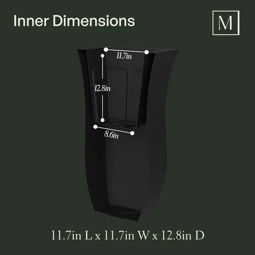 Miniatura 8 de Mayne Valencia - Maceta de 30 pulgadas de alto, resistente a la intemperie, para flores, diseño duradero para interiores y exteriores, para patio