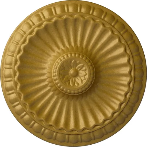 Miniatura 30 de Ekena Millwork CM11LI Medallón de techo Linus, 11 1/4"OD x 1 1/8"P 11 1/4", imprimado en fábrica Primed