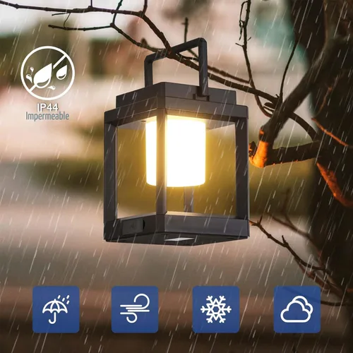 Miniatura 3 de Linterna Solar de Mesa para Exteriores: Luces LED Colgantes Portátiles - Luces Decorativas Impermeables para Patio y Camping