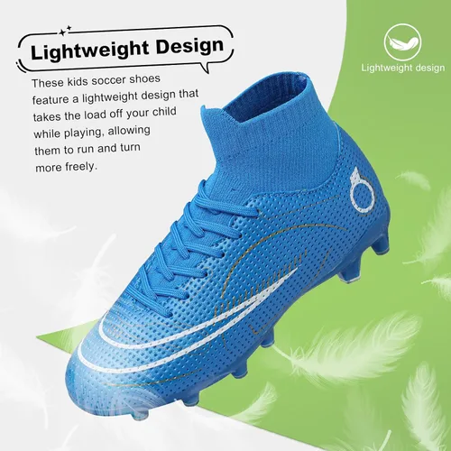 Miniatura 4 de GRESKY Tacos de fútbol para niños, zapatos de fútbol para niñas
