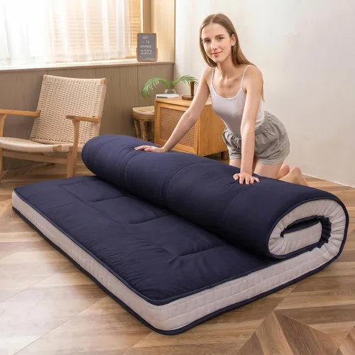 Miniatura 9 de MAXYOYO Colchón tipo futón King de espuma, cubrecolchón de cama, colchón de suelo japonés, colchón plegable, colchón de futón, almohadilla de cama
