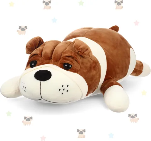 Miniatura 7 de Peluche suave para perros de 17.7 pulgadas, almohada de peluche abrazable para regalo de cumpleaños de niños, juguete grande para cachorros