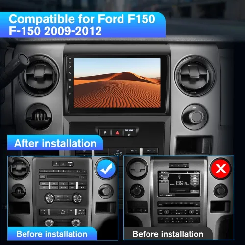 Miniatura 2 de Radio estéreo de coche para Ford F150 F-150 2009-2012, pantalla táctil de 9 pulgadas [2G+64G] Android 13 unidad principal con CarPlay/Android Auto