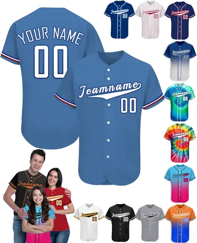 Miniatura 7 de Camiseta de béisbol personalizada para hombres, mujeres y niños con nombre, número y logotipo, camisetas de sóftbol personalizadas, S-4XL