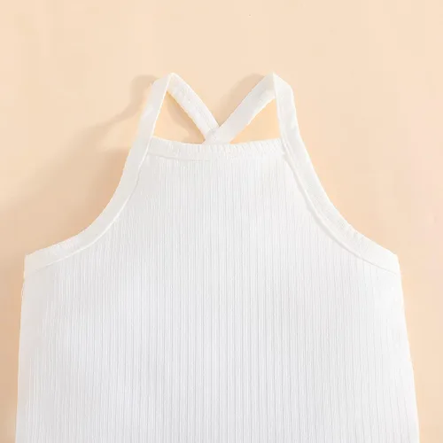 Miniatura 3 de Mameluco de una pieza para bebé niña, overol de una sola pieza, sin mangas, correa ajustable, traje de verano