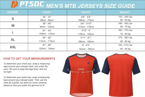 Miniatura 7 de PTSOC Maillot de ciclismo de montaña para hombre, casual, holgado, manga corta, todoterreno, para uso fuera de carretera, para hacer senderismo