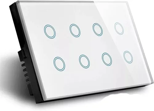 Miniatura 8 de Smart Home WiFi Smart Touch Light Interruptor de pared Interruptor de cristal Panel Tuya App Smart Life Compatible con control de voz (negro)