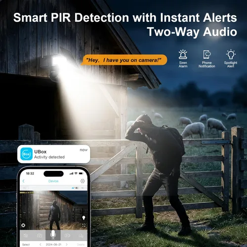 Miniatura 5 de Cámara de seguridad solar celular 4G LTE inalámbrica para exteriores, cámara de seguridad sin WiFi con potente foco, almacenamiento en la nube