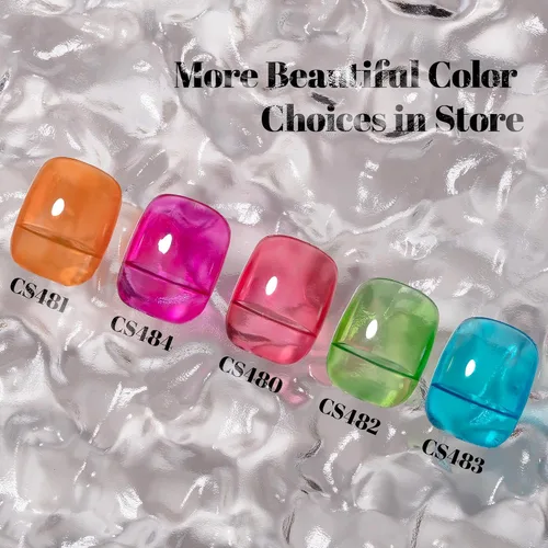 Miniatura 9 de YTD Likomey Esmalte de uñas de gel azul gelatina, 49.2 ft, translúcido transparente de pigmento fino, gel de uñas UV, manicura y pedicura