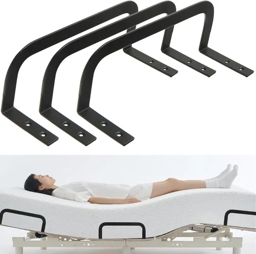 Miniatura 18 de 2 tapones deslizantes de colchón para marco de cama de metal (5.2 pulgadas) de alto, soporte de barra de retención que evita que el colchón se