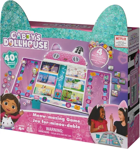 Miniatura 9 de Spin Master Games, Gabby’s Dollhouse, Juego de mesa Meow-Mazing, Juego de mesa para niños, Juegos familiares, Juego de preescolar para familias